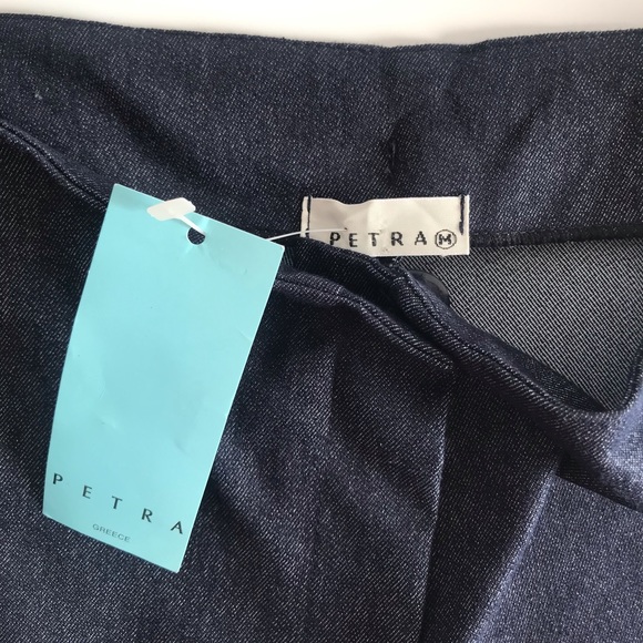 Petra Denim Dark Blue Capri Jeans with Ruby Red Studs 90’s Y2K - Picture 10 of 16